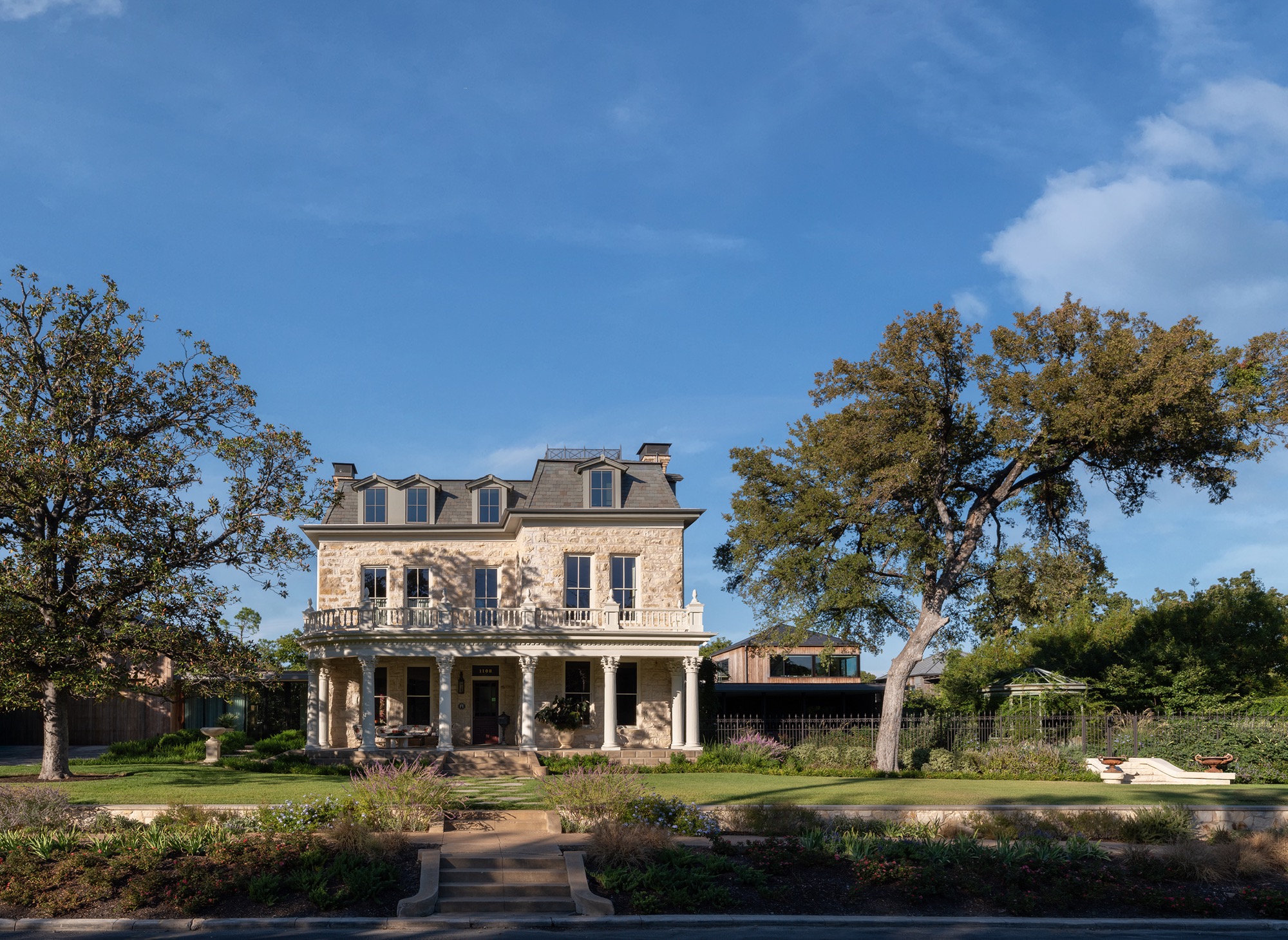 Historic Austin Second Empire Victorian house with a contemporary addition